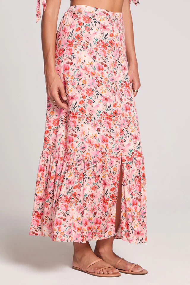 SALTWATER LUXE KANDACE MIDI SKIRT - MULTI