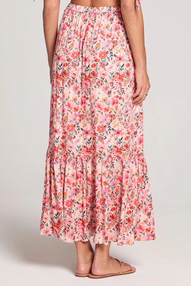 SALTWATER LUXE KANDACE MIDI SKIRT - MULTI