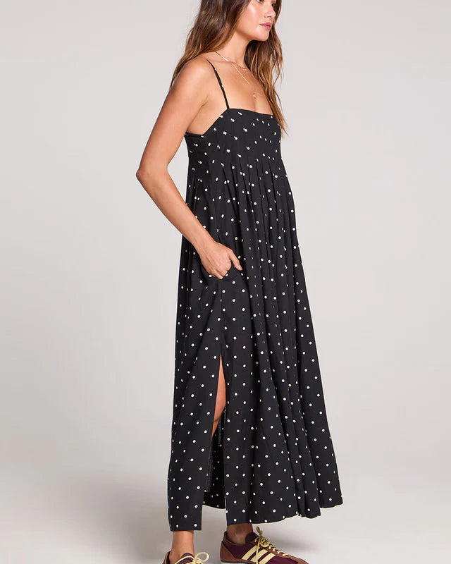 SALTWATER LUXE AROSA MIDI DRESS - BLACK