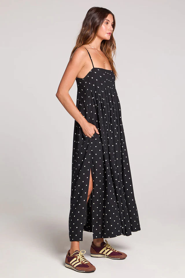 SALTWATER LUXE AROSA MIDI DRESS - BLACK