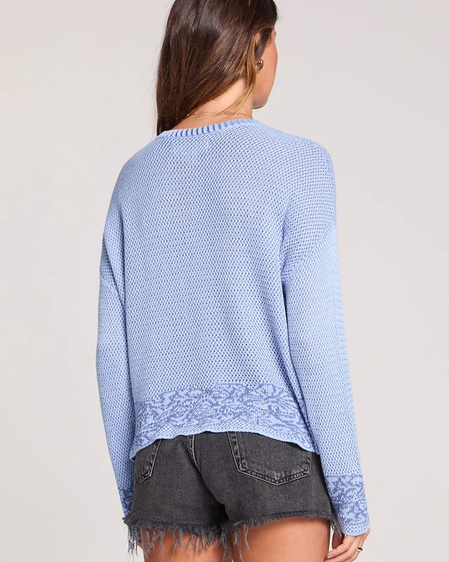 SALTWATER LUXE EVRAH SWEATER - CLOUD BLUE
