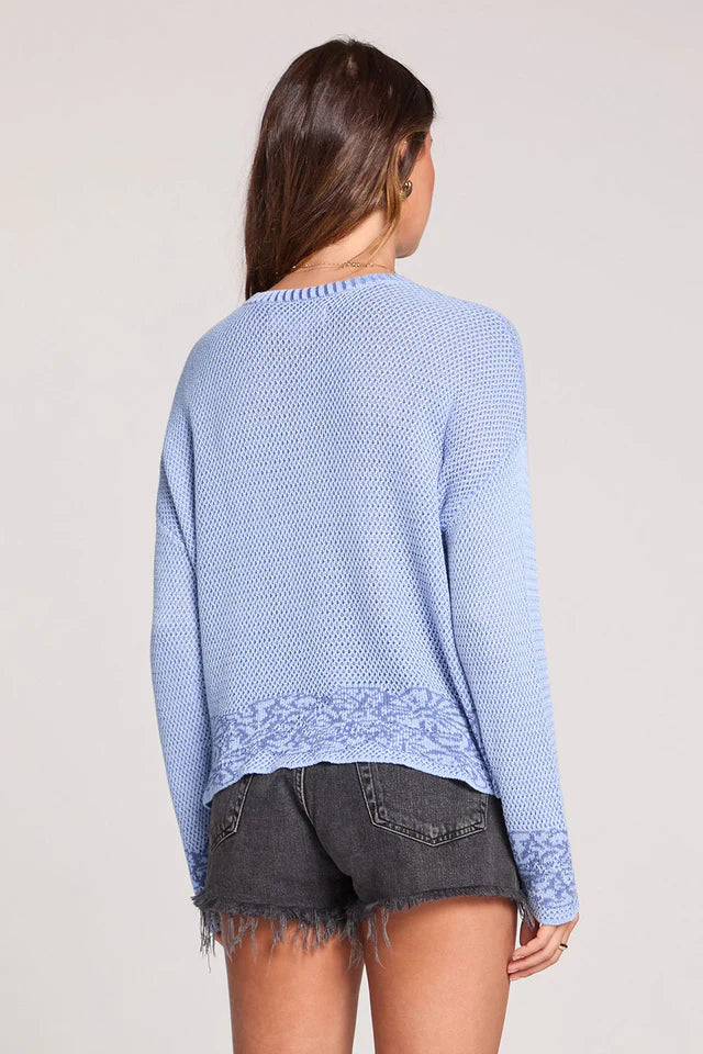 SALTWATER LUXE EVRAH SWEATER - CLOUD BLUE