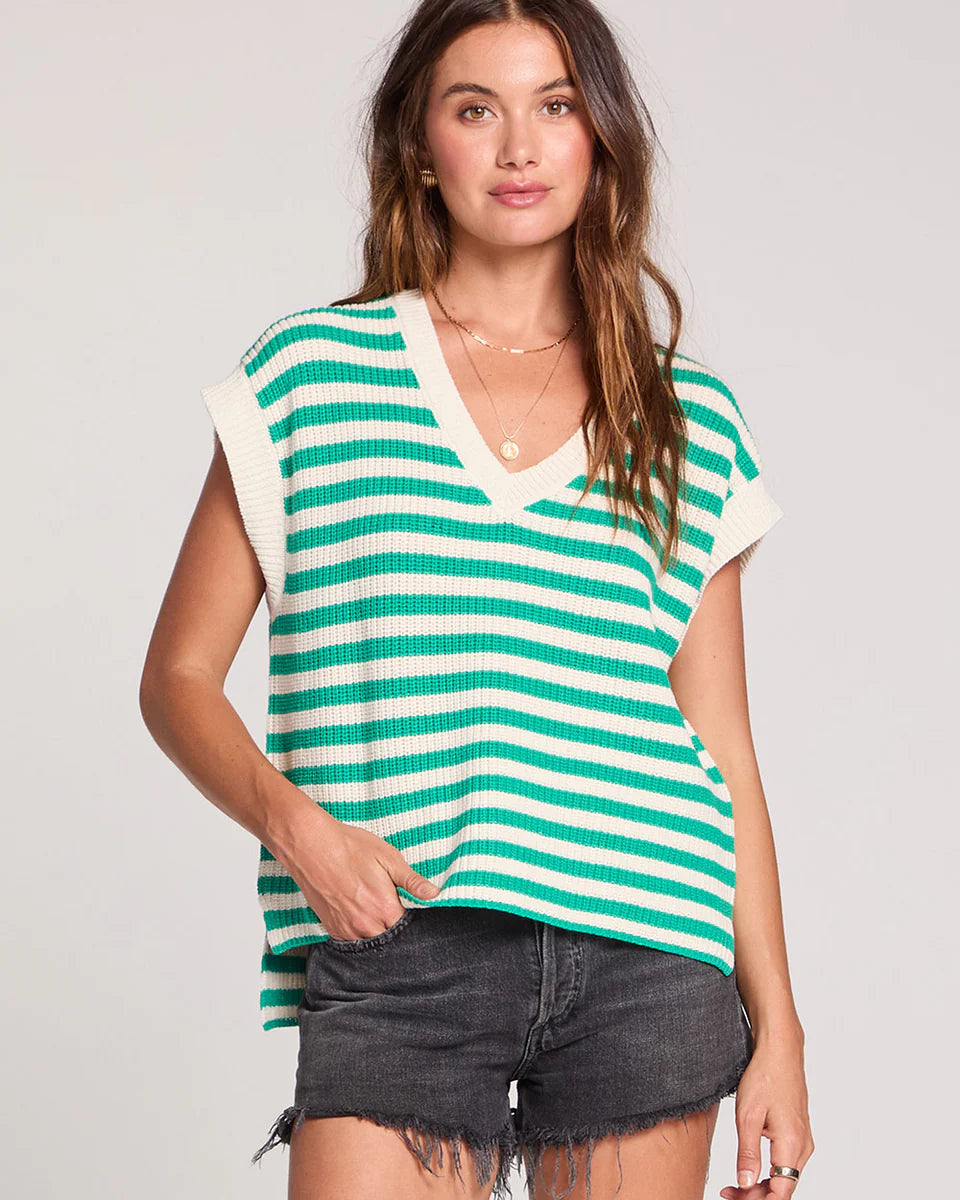 SALTWATER LUXE FITZ SWEATER TANK - CLOVER