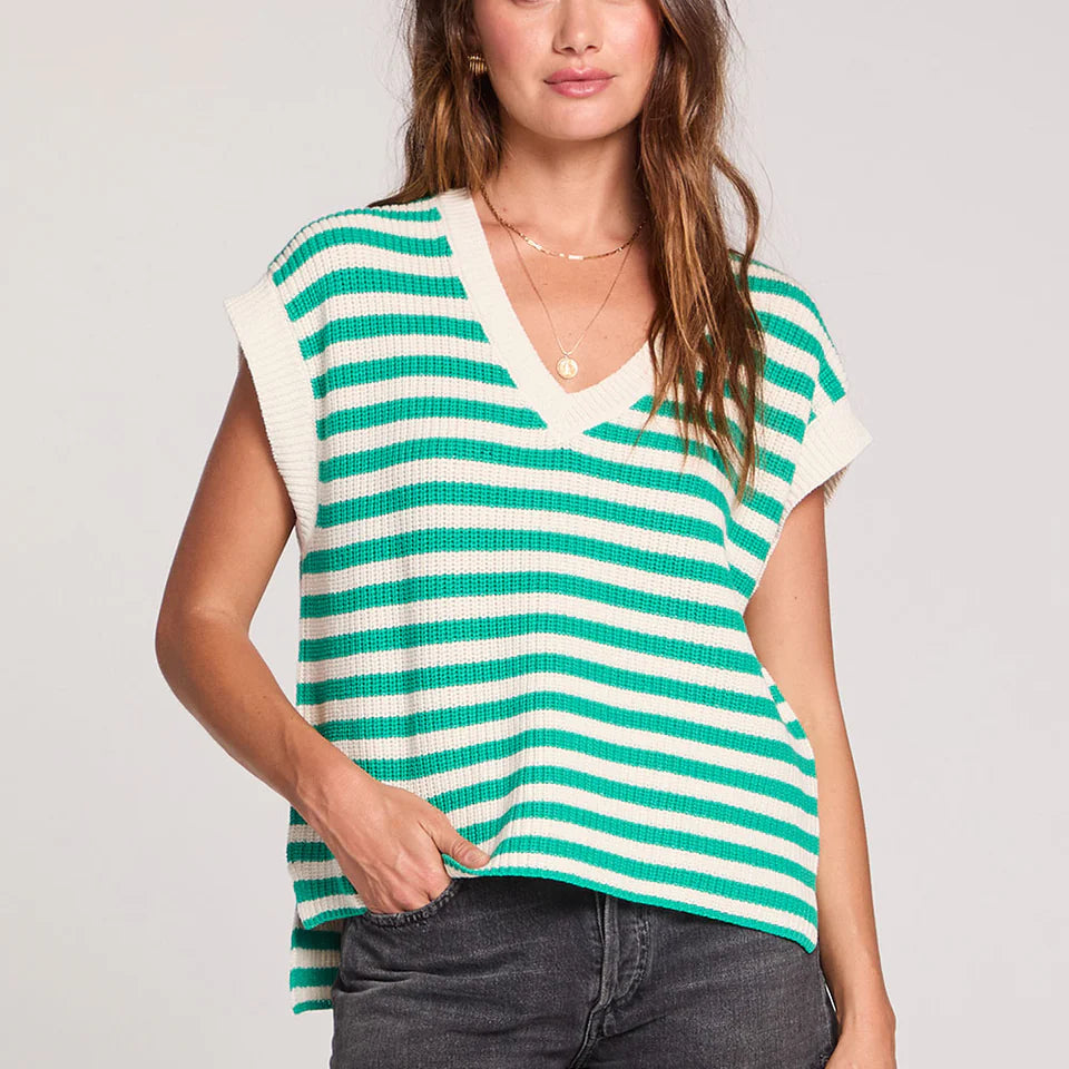 SALTWATER LUXE FITZ SWEATER TANK - CLOVER