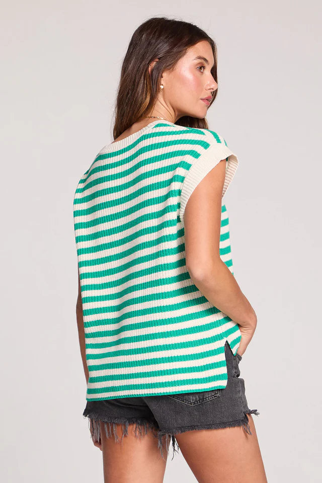 SALTWATER LUXE FITZ SWEATER TANK - CLOVER