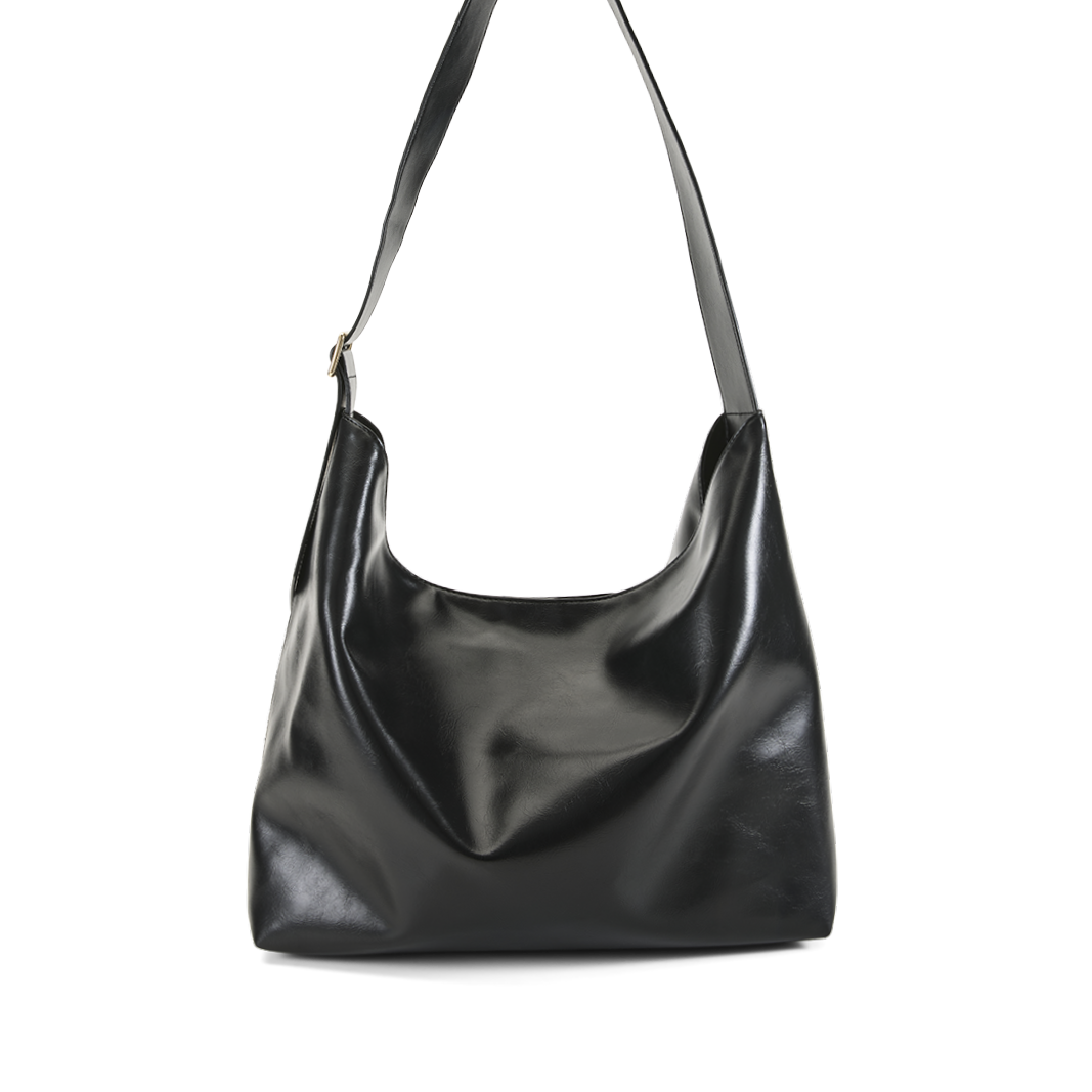 BILLINI SISA LARGE SHOULDER BAG - BLACK SHINE