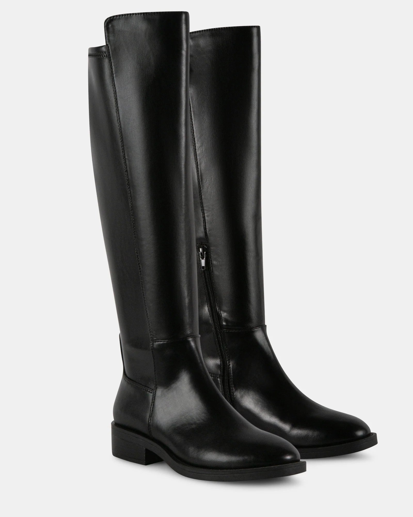 STEVE MADDEN PALADIUM ZIP UP BOOT - BLACK