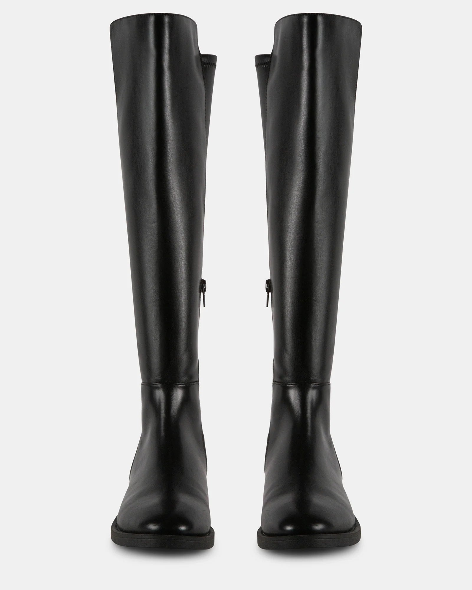 STEVE MADDEN PALADIUM ZIP UP BOOT - BLACK