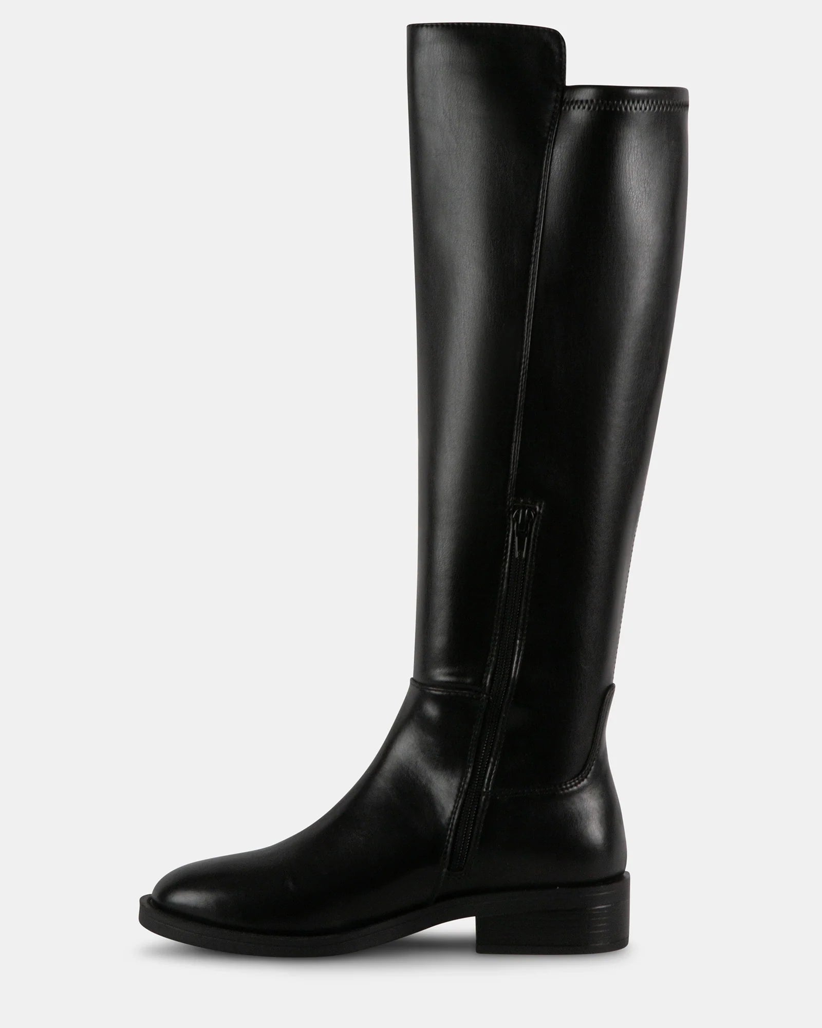 STEVE MADDEN PALADIUM ZIP UP BOOT - BLACK