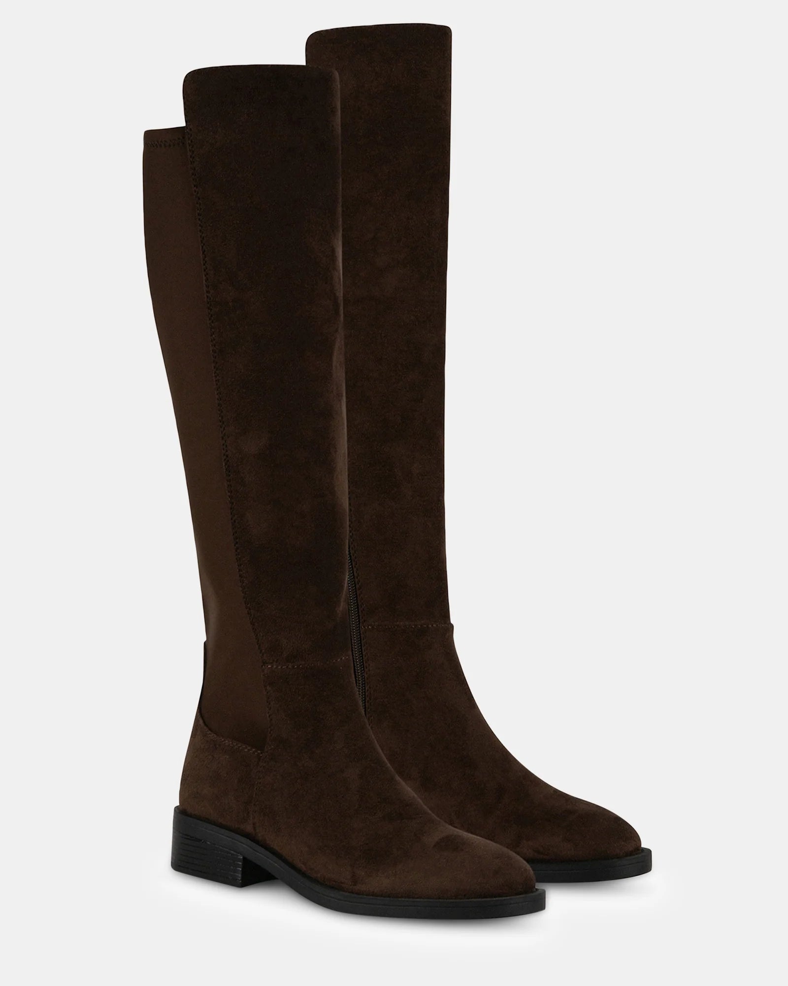 STEVE MADDEN PALADIUM ZIP UP BOOT - BROWN