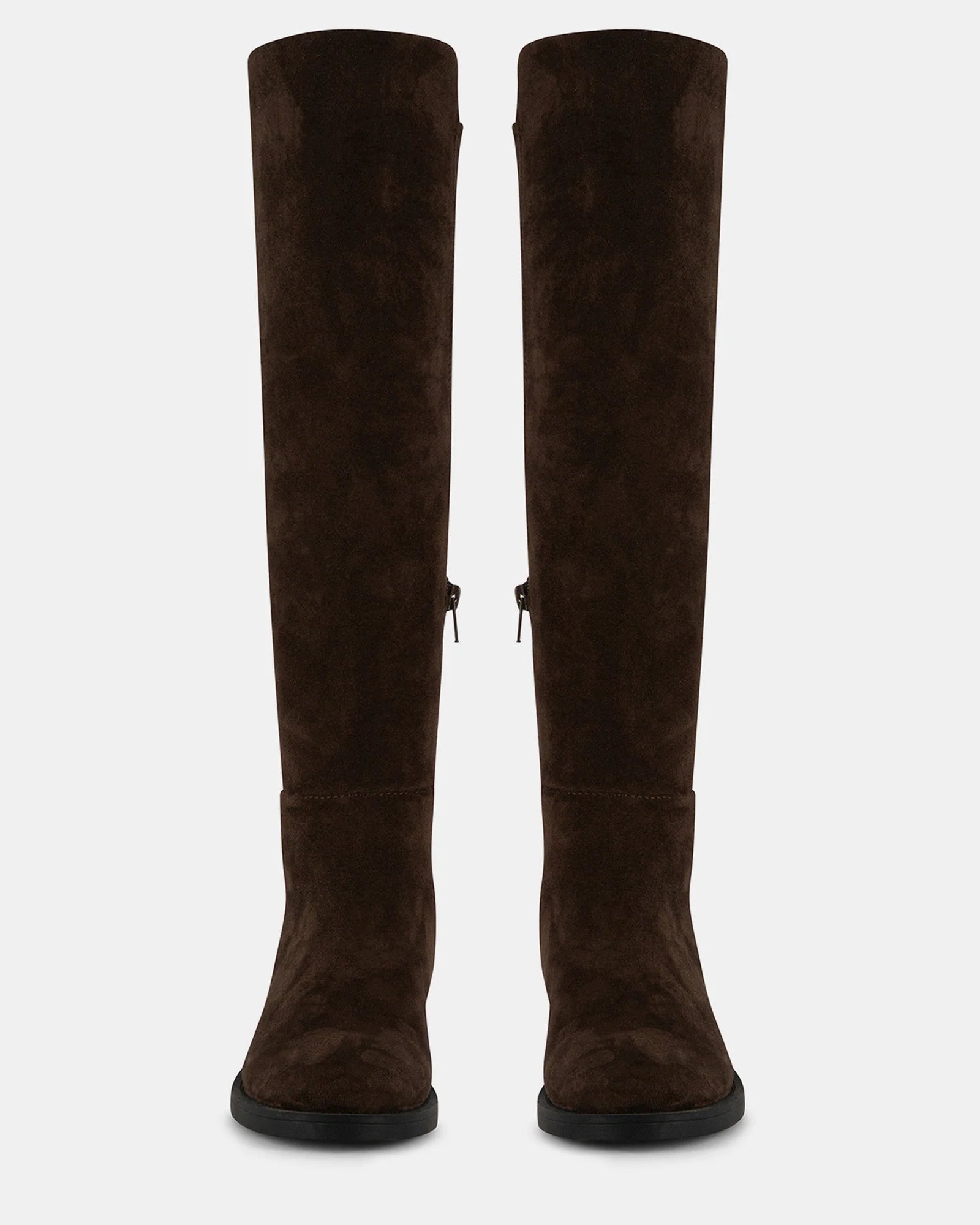 STEVE MADDEN PALADIUM ZIP UP BOOT - BROWN