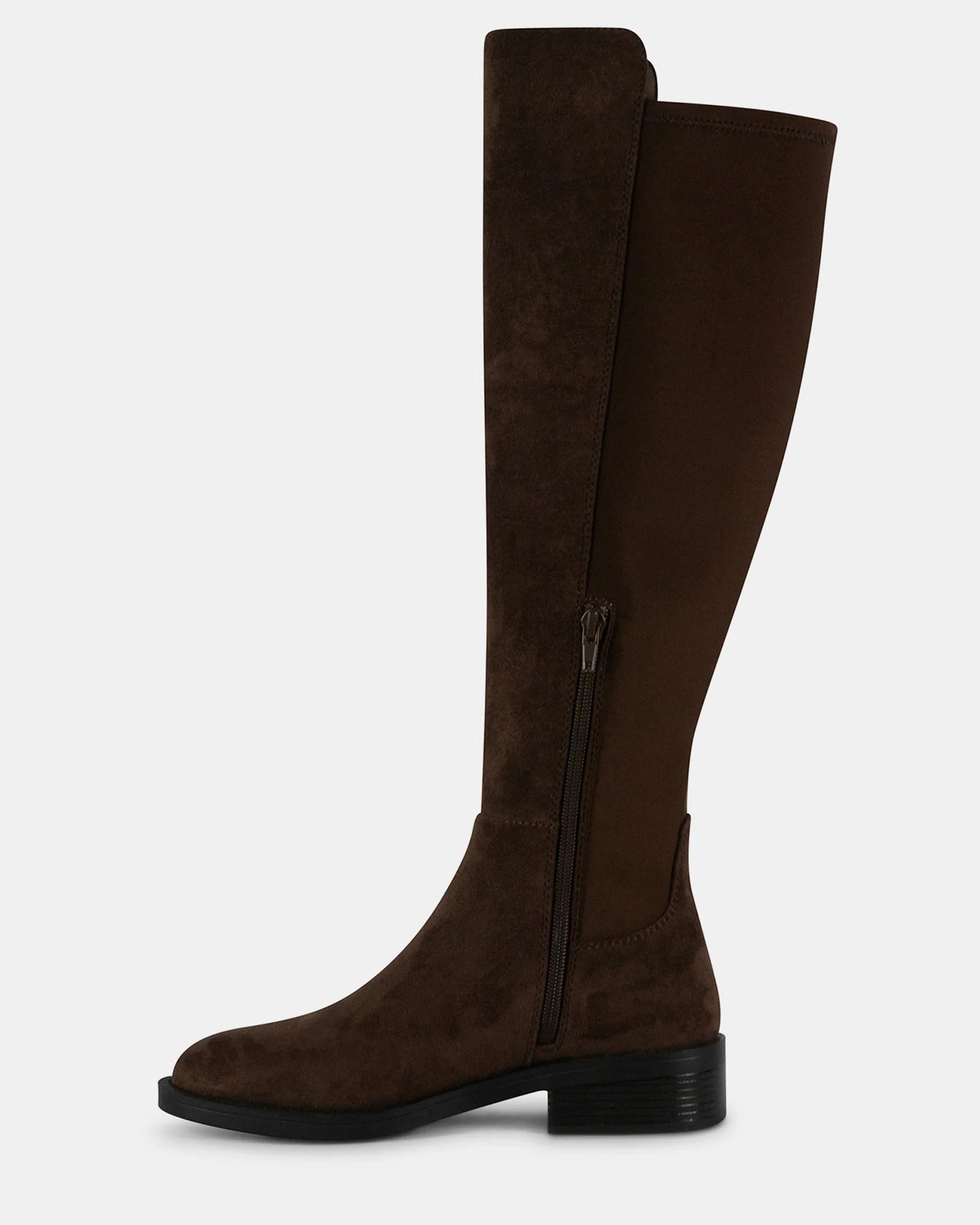 STEVE MADDEN PALADIUM ZIP UP BOOT - BROWN
