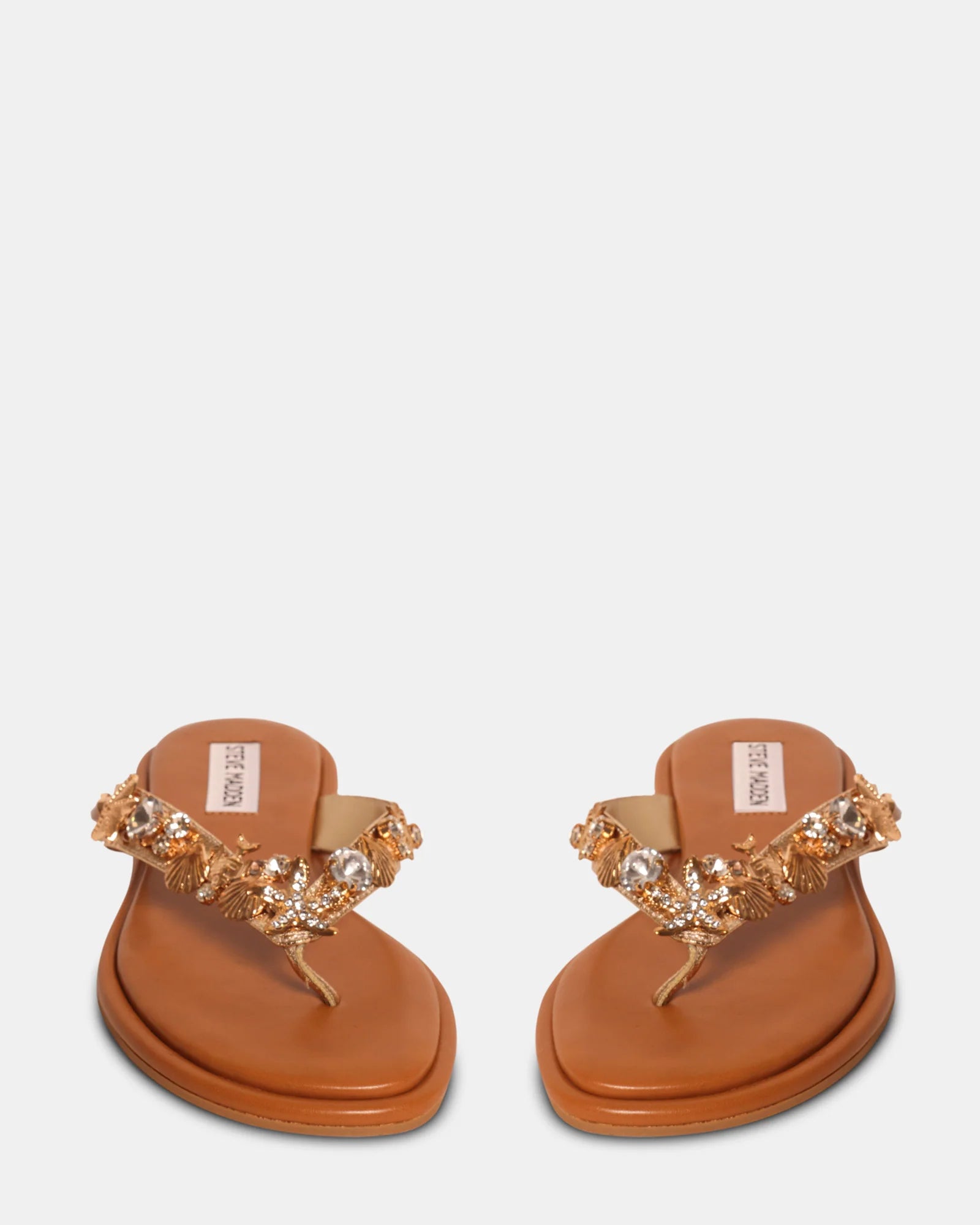 STEVE MADDEN PLAYTIME FLIP FLOP SANDALS - GOLD
