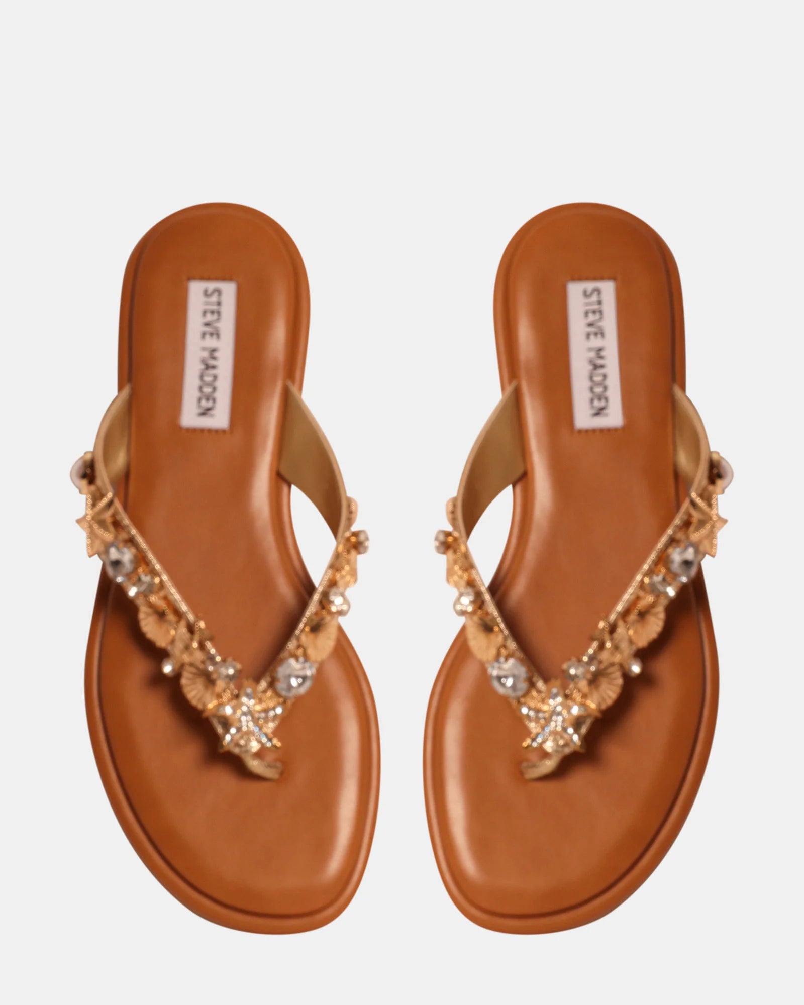STEVE MADDEN PLAYTIME FLIP FLOP SANDALS - GOLD