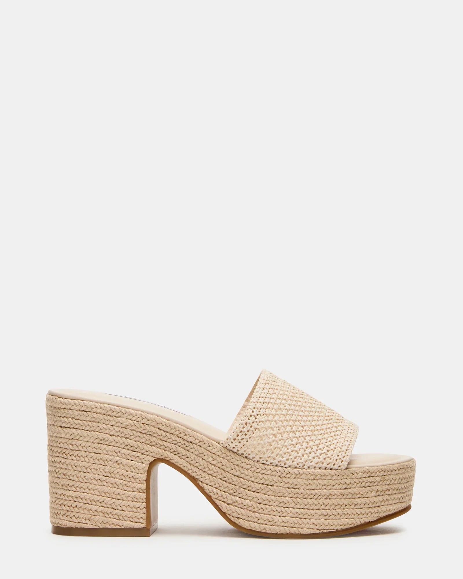 STEVE MADDEN TRIPPY PLATFORM SANDAL - NATURAL