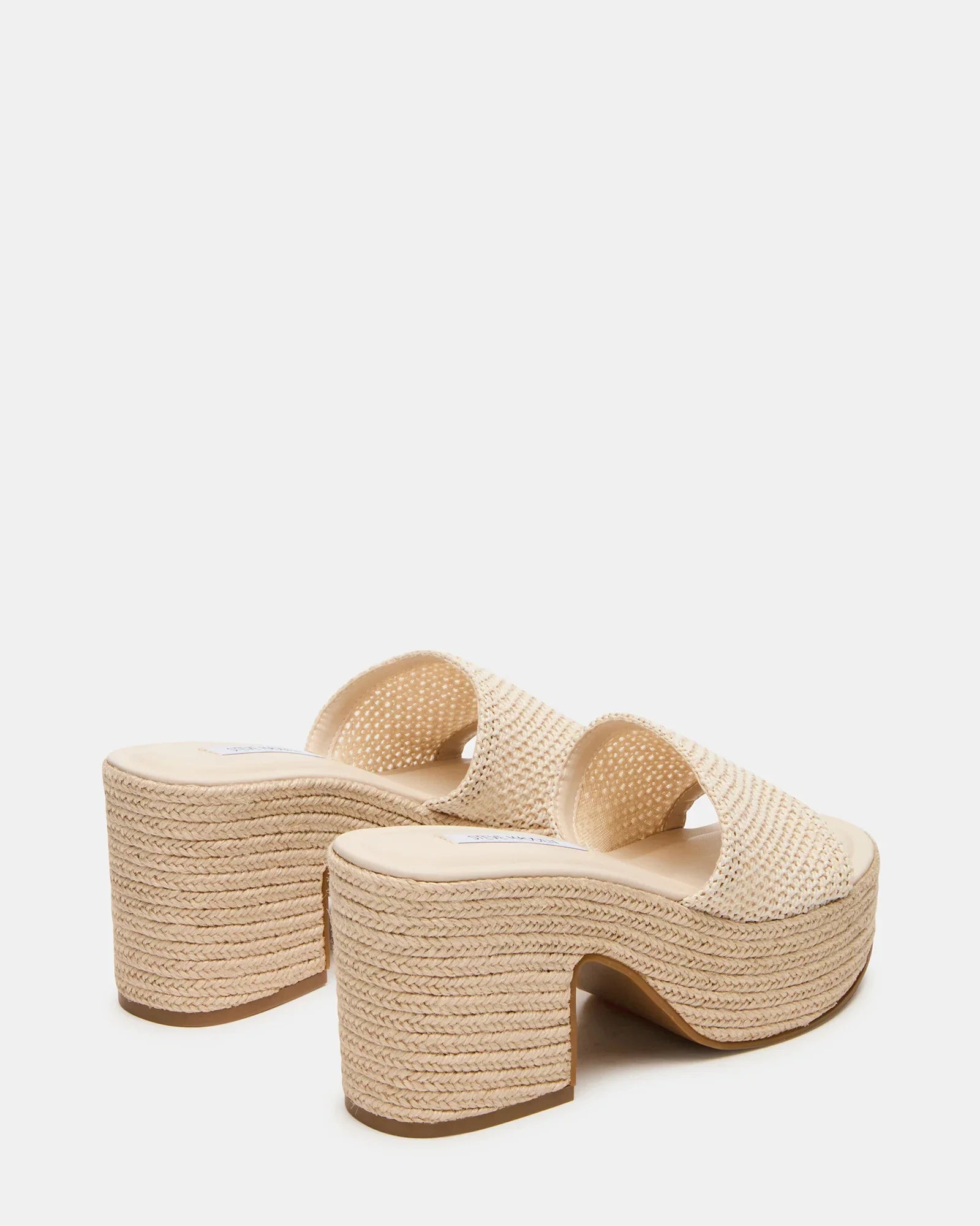 STEVE MADDEN TRIPPY PLATFORM SANDAL - NATURAL