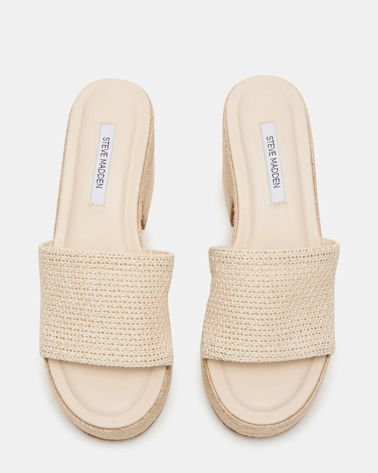 STEVE MADDEN TRIPPY PLATFORM SANDAL - NATURAL