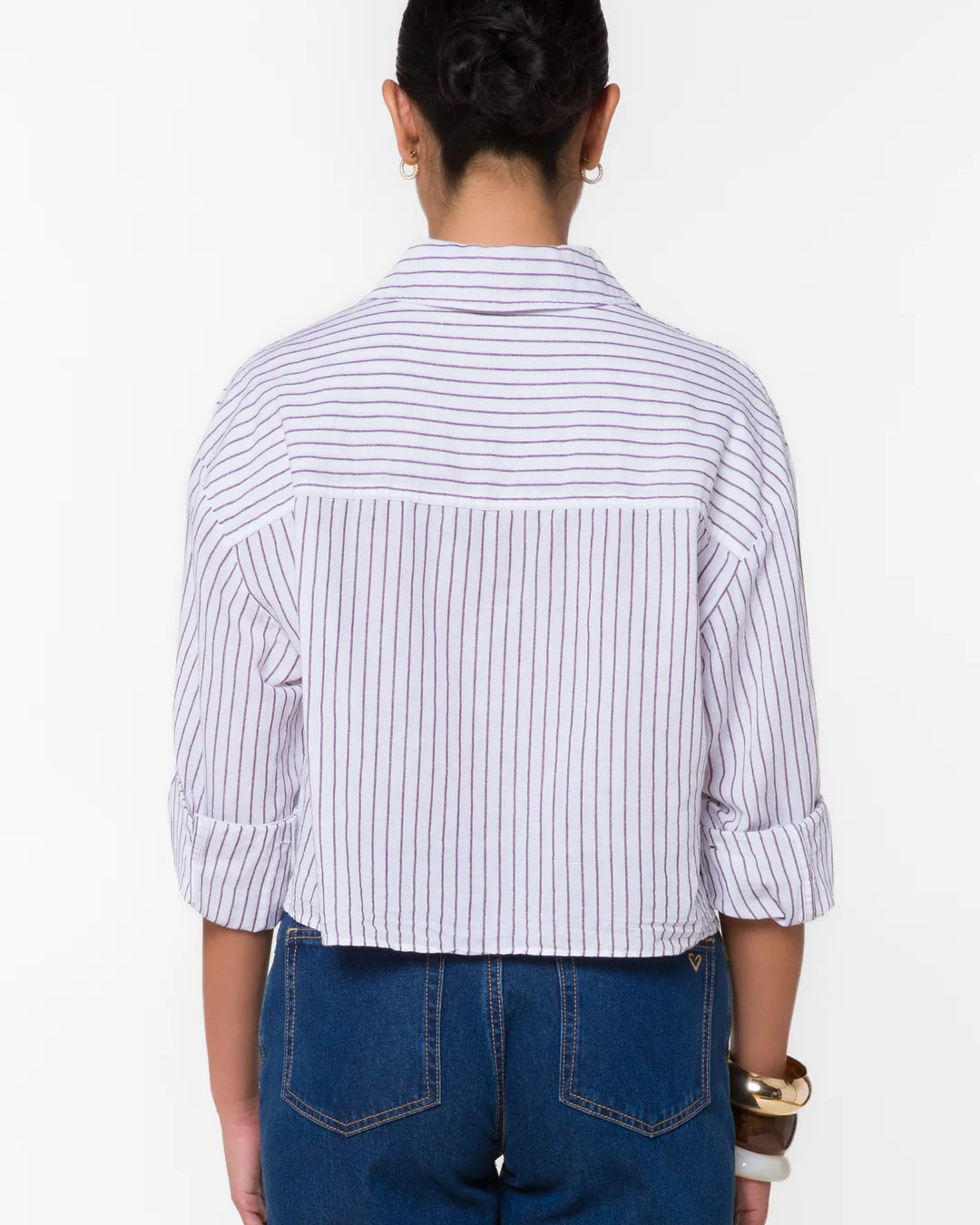 VELVET HEART STORMI BUTTON DOWN SHIRT - IVORY