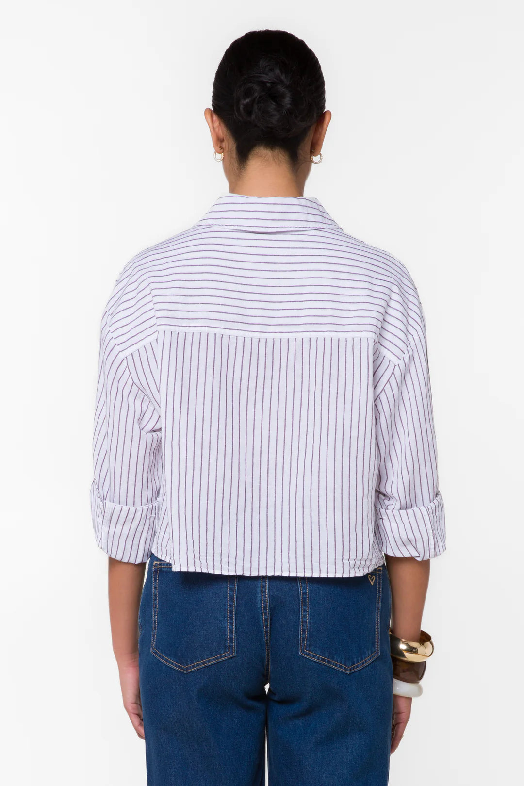 VELVET HEART STORMI BUTTON DOWN SHIRT - IVORY