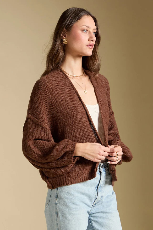 SALTWATER LUXE ADEN SWEATER - CHOCOLATE