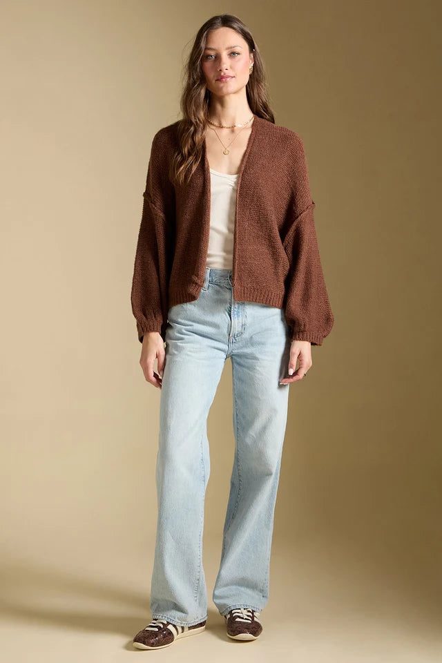 SALTWATER LUXE ADEN SWEATER - CHOCOLATE