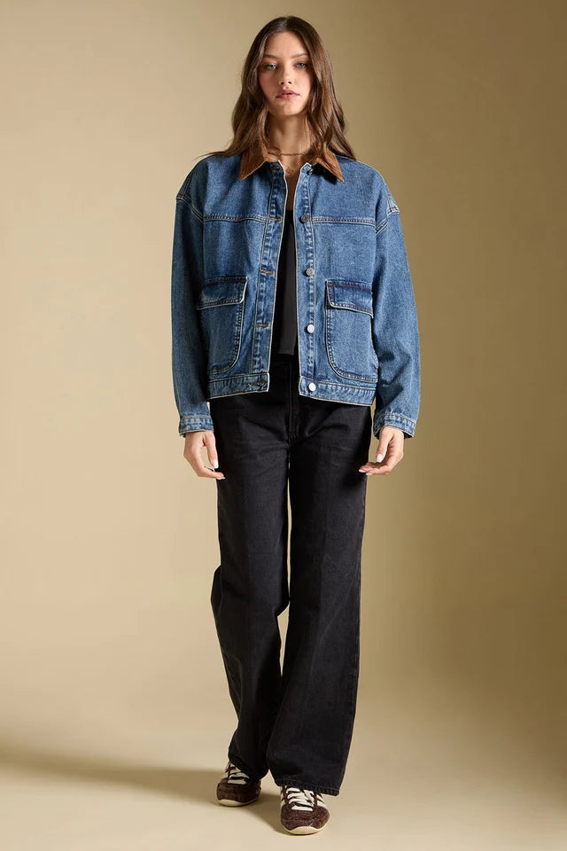 SALTWATER LUXE GARDER DENIM JACKET - MIDNIGHT FADE