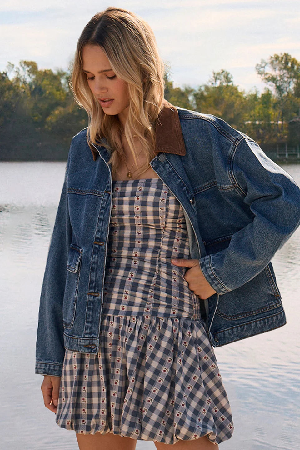 SALTWATER LUXE GARDER DENIM JACKET - MIDNIGHT FADE