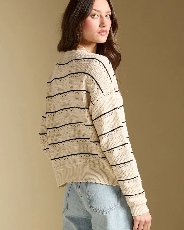 SALTWATER LUXE HADLEE SWEATER - NATURAL