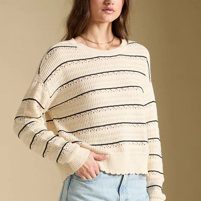 SALTWATER LUXE HADLEE SWEATER - NATURAL