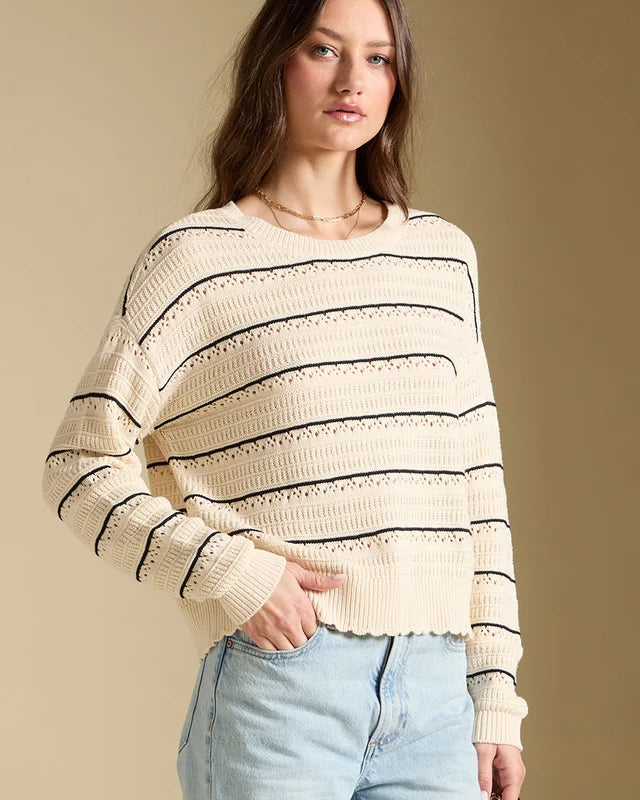SALTWATER LUXE HADLEE SWEATER - NATURAL