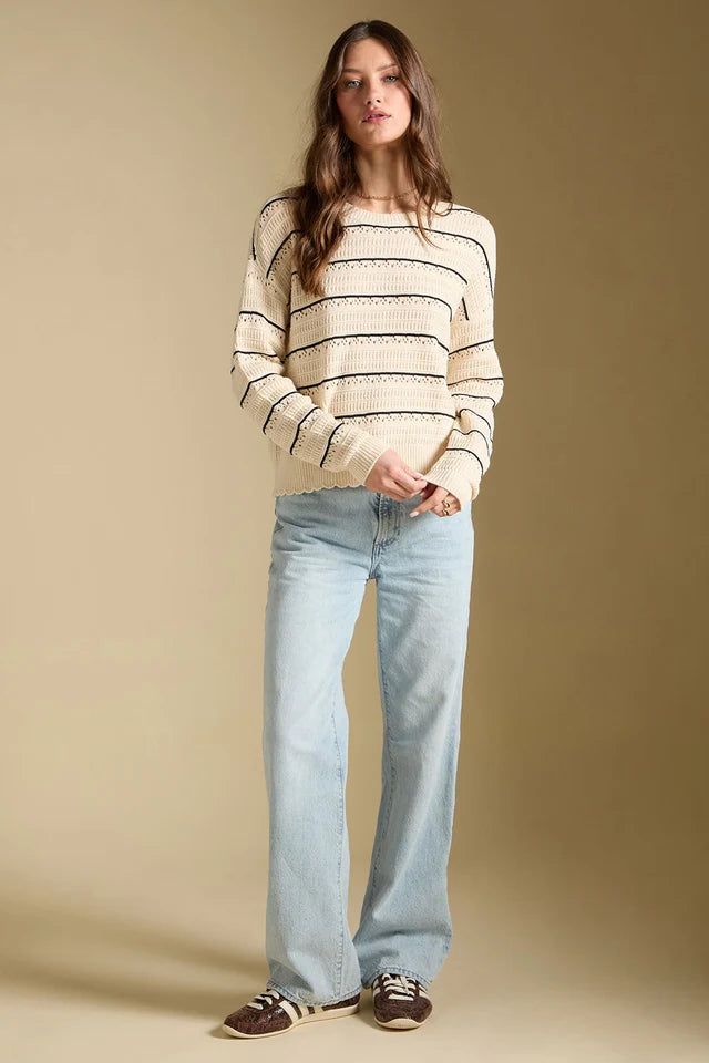 SALTWATER LUXE HADLEE SWEATER - NATURAL