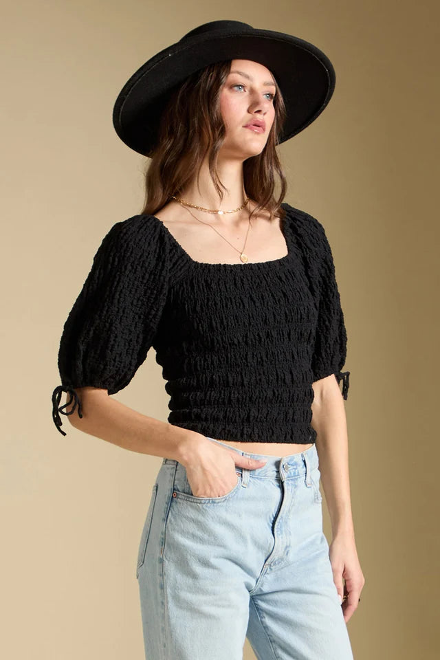 SALTWATER LUXE LEWIS TOP - BLACK