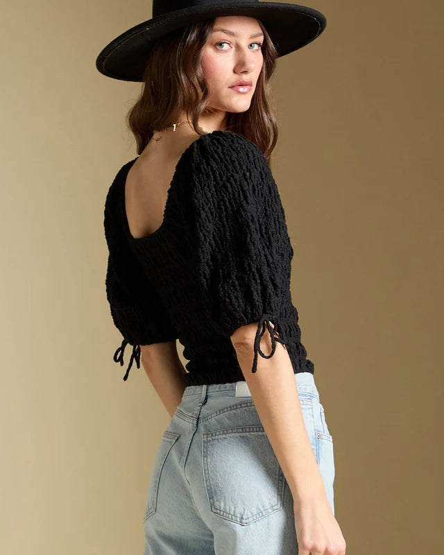 SALTWATER LUXE LEWIS TOP - BLACK