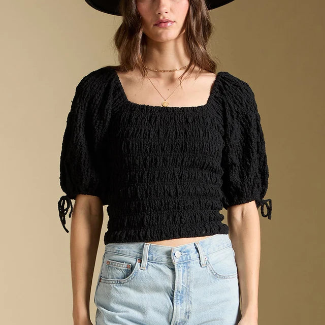 SALTWATER LUXE LEWIS TOP - BLACK