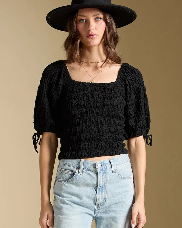 SALTWATER LUXE LEWIS TOP - BLACK