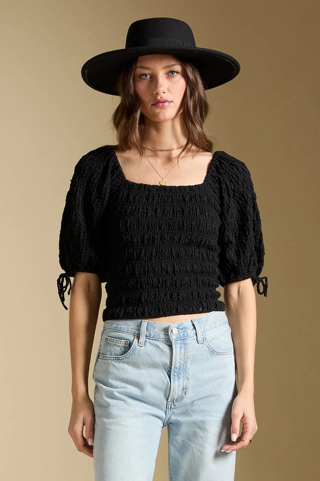 SALTWATER LUXE LEWIS TOP - BLACK