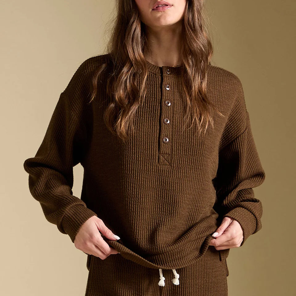 SALTWATER LONG SLEEVE PULLOVER - OLIVE