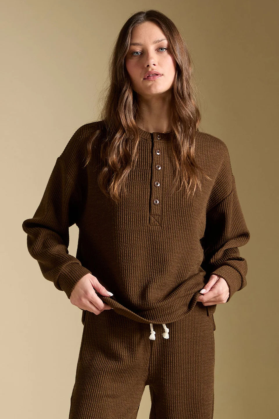 SALTWATER LONG SLEEVE PULLOVER - OLIVE