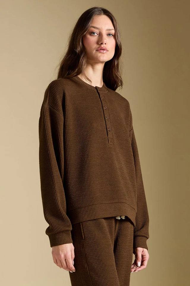 SALTWATER LONG SLEEVE PULLOVER - OLIVE