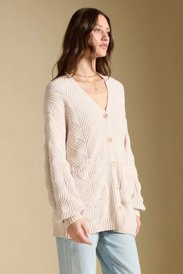 *PRE ORDER* SALTWATER LUXE MAXINE SWEATER - NATURAL