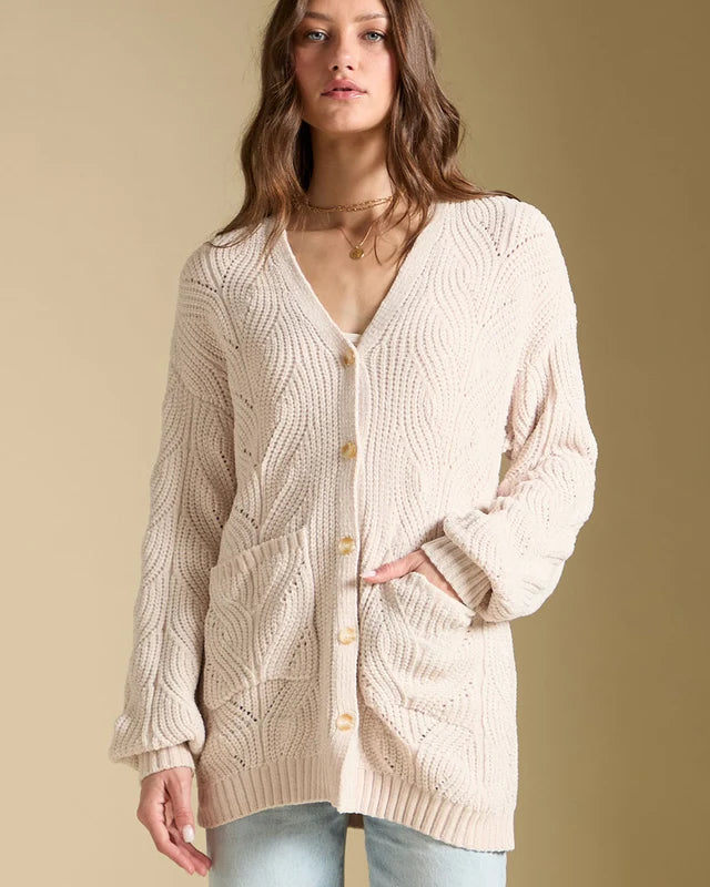 *PRE ORDER* SALTWATER LUXE MAXINE SWEATER - NATURAL