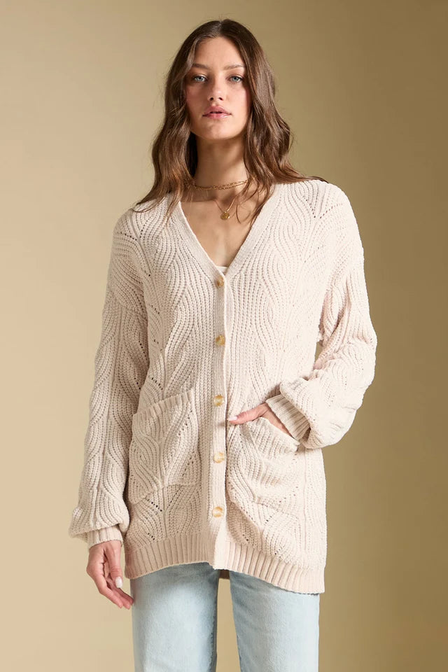 *PRE ORDER* SALTWATER LUXE MAXINE SWEATER - NATURAL