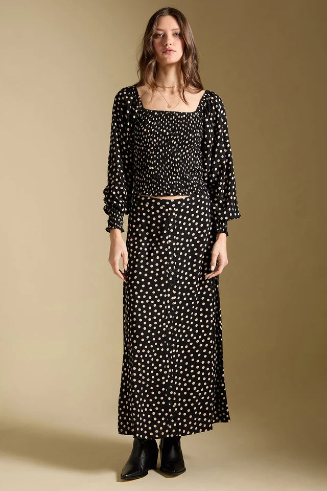 *PRE ORDER* SALTWATER LUXE NOLLA MIDI SKIRT - MIDNIGHT