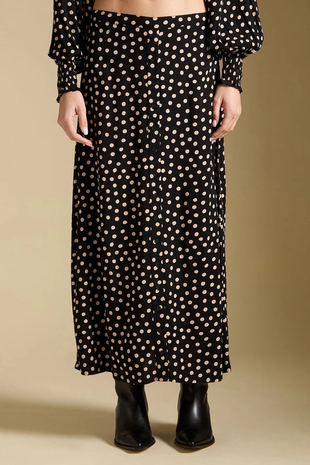 *PRE ORDER* SALTWATER LUXE NOLLA MIDI SKIRT - MIDNIGHT
