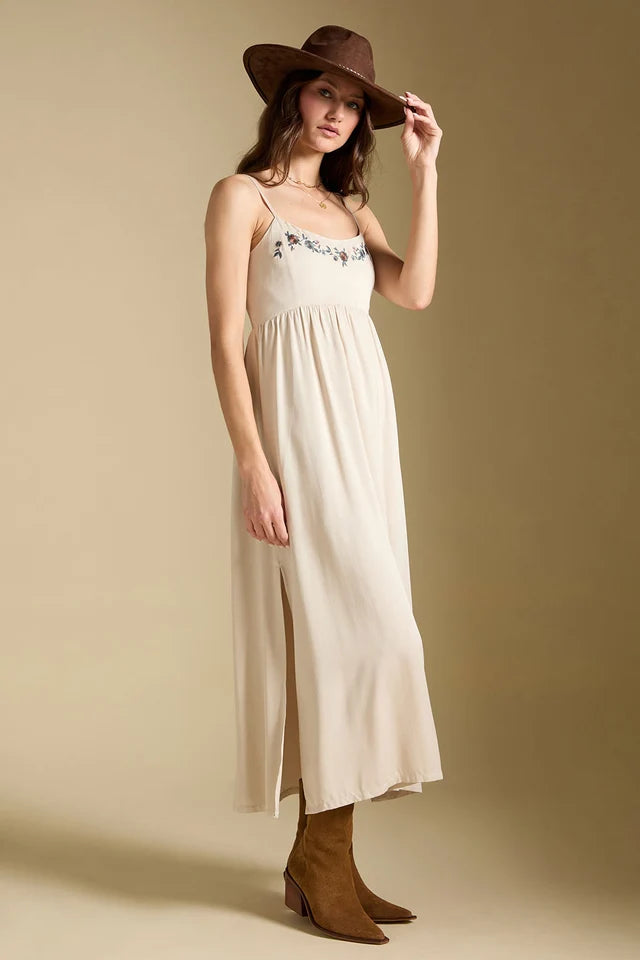 SALTWATER LUXE PENI MIDI DRESS - BONE