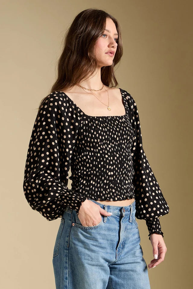 *PRE ORDER* SALTWATER LUXE PETRA PRINTED TOP - MIDNIGHT