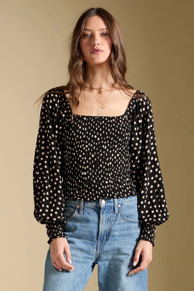 *PRE ORDER* SALTWATER LUXE PETRA PRINTED TOP - MIDNIGHT