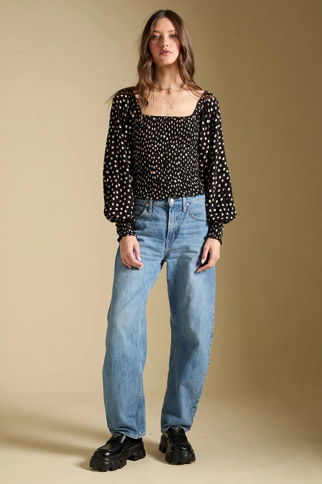 *PRE ORDER* SALTWATER LUXE PETRA PRINTED TOP - MIDNIGHT