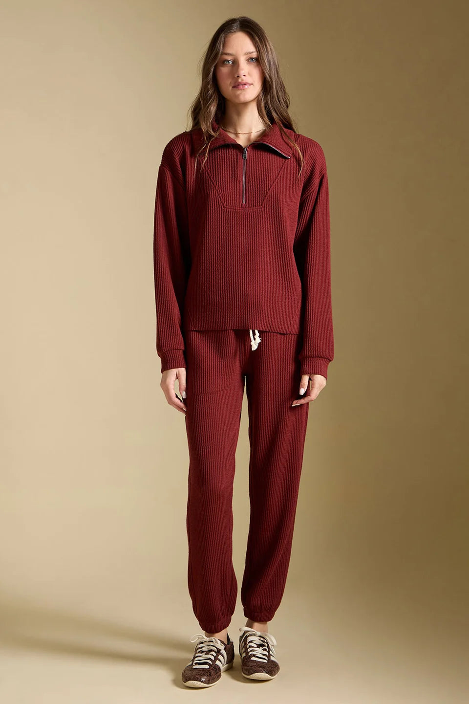 SALTWATER LUXE PULL ON JOGGER PANT - MERLOT