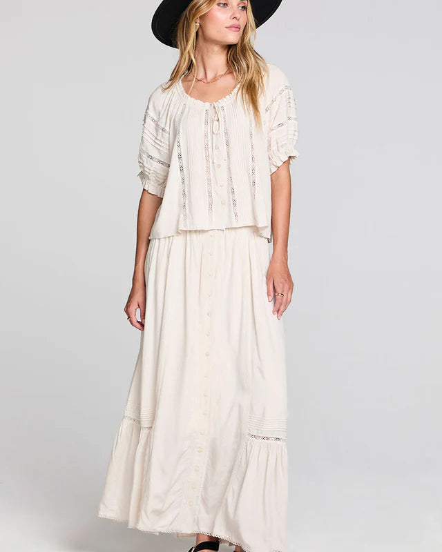 SALTWATER LUXE SELAH MIDI SKIRT - SALT